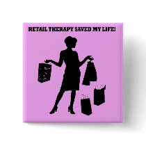 retail therapy buttons by jonnydowntown retail therapy buttons