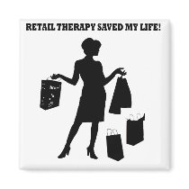 Retail therapy magnets by jonnydowntown Retail therapy magnets
