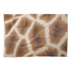 Reticulated Giraffe Pattern Wild Animal Print Gift Hand Towel