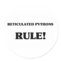Reticulated Pythons Rule stickers by AnimalShirts Reticulated Pythons Rule stickers