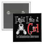 Retinoblastoma Cancer Cool Retro Fight Like a Girl buttons