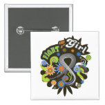 Retinoblastoma Cancer Groovy Fight Like A Girl buttons