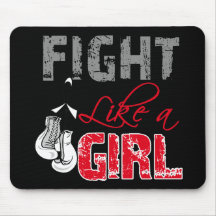 Retinoblastoma Cancer Ribbon Gloves Fight Like a G Mousepads
