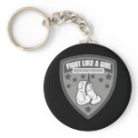 Retinoblastoma Cancer Wear Fight Like A Girl Patch keychains