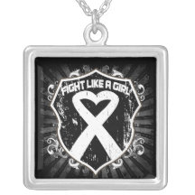 Retinoblastoma Fight Like A Girl Armor Pendant