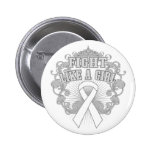 Retinoblastoma Fight Like A Girl Fleurish buttons