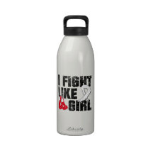 Retinoblastoma I Fight Like A Girl (Grunge) Drinking Bottle