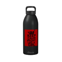 Retinoblastoma Keep Calm and Fight Like a Girl Water Bottles