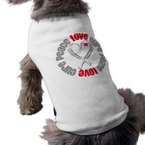 Retinoblastoma Peace Love Cure Ribbon pet clothing