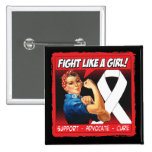 Retinoblastoma Rosie Riveter - Fight Like a Girl buttons