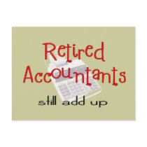 Retired Accountants "Still Add Up" Post Cards