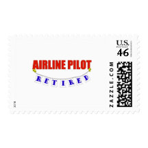 RETIRED AIRLINE PILOT POSTAGE STAMP