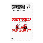 Retired And Lovin' It Postage Stamp