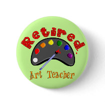 Retired Art Teacher 3D Embossed Style Pallet Pin