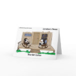 Retired Border Collies Funny Offbeat Cartoon Gifts cards