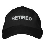 Retired cap embroidered hats