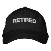 Retired cap embroidered baseball cap