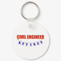RETIRED CIVIL ENGINEER keychains