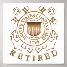 Retired Coast Guard Poster