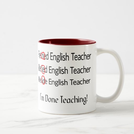 Retired English Teacher Gifts Mugs Zazzle