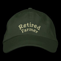 Retired, Farmer embroidered hats