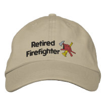 Retired Firefighter Embroidered Hat embroidered hats