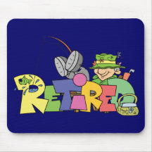 Retired Gone Fishing Mousepad