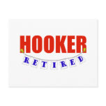 RETIRED HOOKER postcards