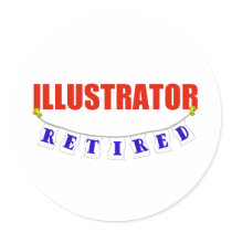 RETIRED ILLUSTRATOR stickers