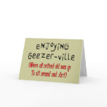 Retired Mens T-Shirts & Gifts "Geezer-Ville" cards