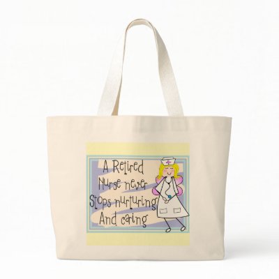 Retired Nurse Angel Art Cards & Gifts Tote Bag by gailg1957