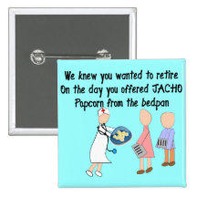 Retired Nurse Story Art Gifts Pinback Button
