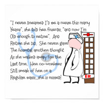"RETIRED NURSE" Story Art gifts posters by gabelstories "RETIRED NURSE" Story Art gifts posters