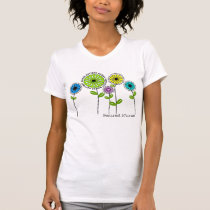 Retired Nurse T-Shirts Artsy Flowers t-shirts