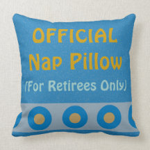 Retired Persons Nap Pillow 20" X 20"