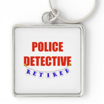 RETIRED POLICE DETECTIVE KEYCHAINS
