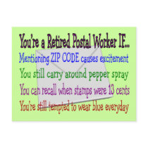 Retired Postal Worker--Funny T-Shirts and Gifts postcards by gailg1957 Retired Postal Worker--Funny T-Shirts and Gifts postcards