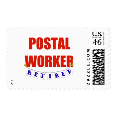 RETIRED POSTAL WORKER STAMP