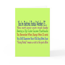 Retired Postal Worker Sayings T-Shirts & Gifts cards