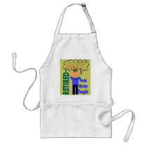 Retired Postal Worker "Thoughts" Funny Zip codes aprons by gailg1957 Retired Postal Worker "Thoughts" Funny Zip codes aprons