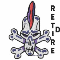 Retired Rebel Skull Embroidered Shirt embroidered shirts by retirementgifts Retired Rebel Skull Embroidered Shirt embroidered shirts