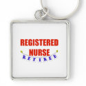 RETIRED REGISTERED NURSE keychains