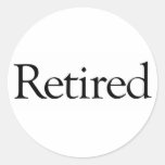 Retired Round Sticker