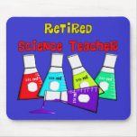 Retired Science Teacher Beeker Design mousepads