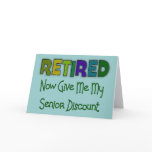 Retired SENIOR DISCOUNT cards