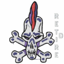 Retired Skull Embroidered Shirt embroidered shirts by retirementgifts Retired Skull Embroidered Shirt embroidered shirts