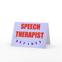 RETIRED SPEECH THERAPIST GREETING CARDS