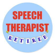 RETIRED SPEECH THERAPIST STICKER