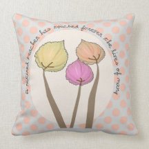 Retired Teacher Artsy Leaves Pillow
