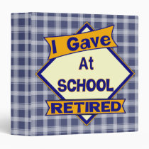 Retired Teacher Avery Binder binders